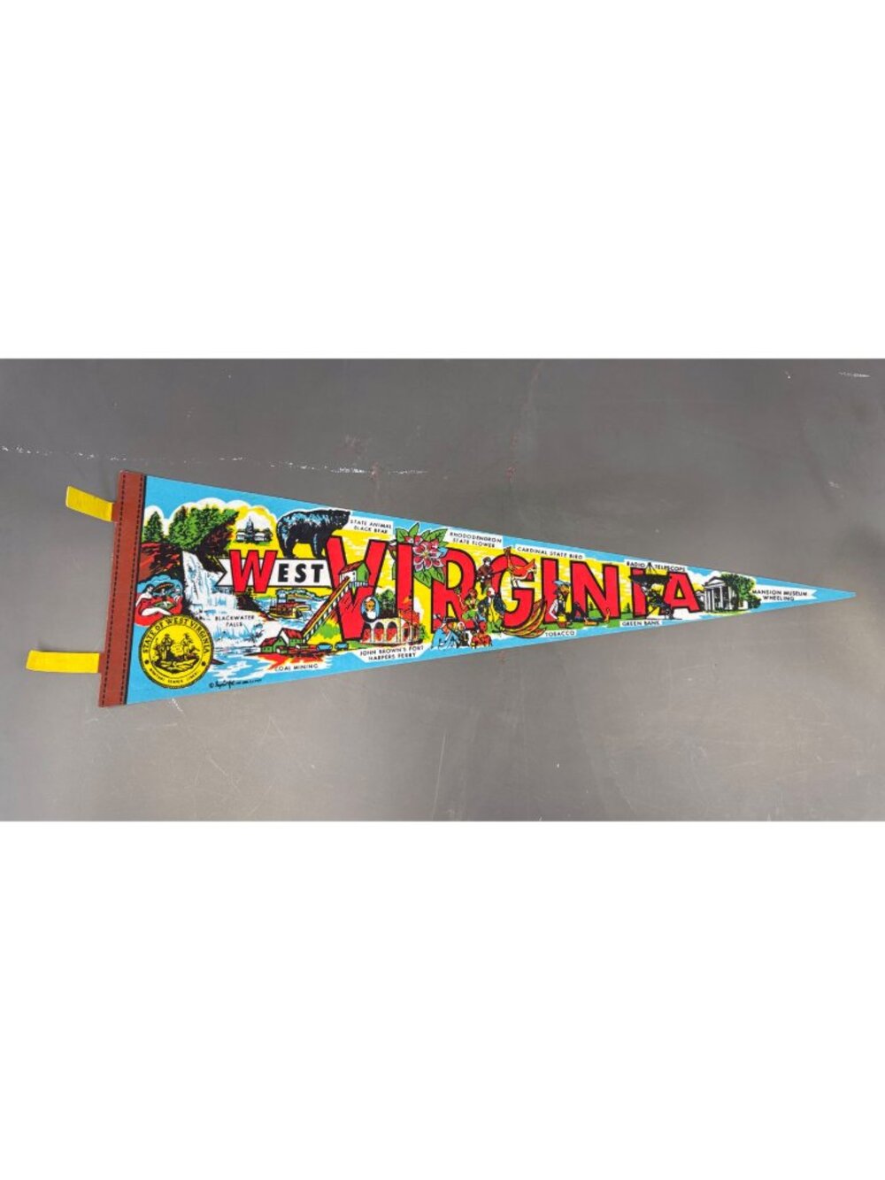 Vintage West Virginia state pennant